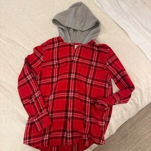 Tucker Tate size 7 flannel hoodie NWT